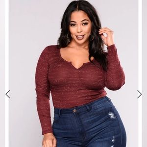 COPY - 💚Burgundy Crop Top Long Sleeves